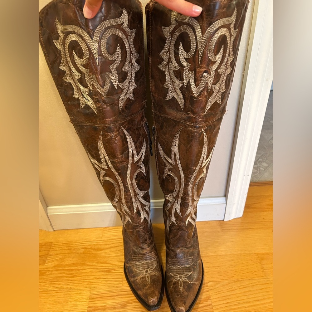 Dan Post The Jilted Tan Leather Cowboy Boots CAN SHIP NEXT DAY